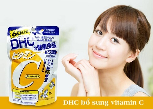Viên uống DHC bổ sung vitamin C dưỡng da trắng sáng, mềm mịn